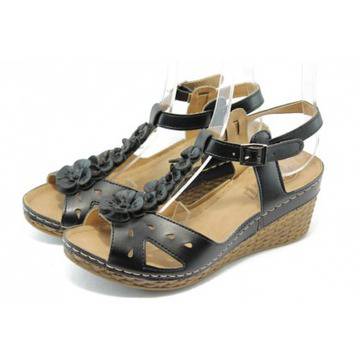 Анатомични дамски сандали черни Jump 5249 черниKP