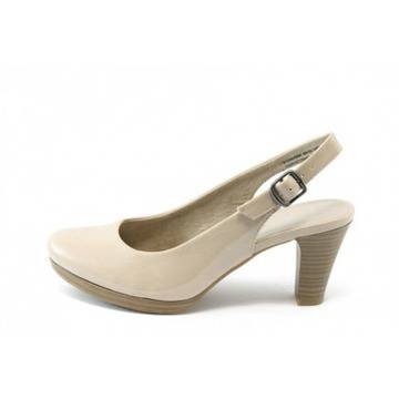 Дамски обувки бежови на ток Jana 29661бежKP
