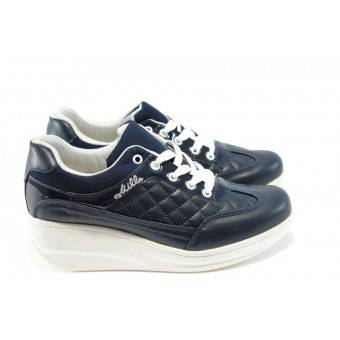 Дамски спортни обувки на платформа МИ 217 сини