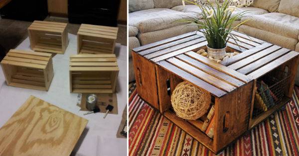 Кафе масичка от дървени щайги в 6 лесни стъпки