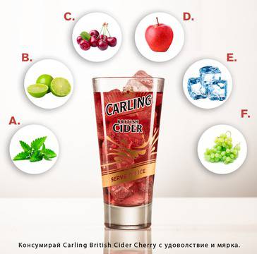 Конкурси всякакви: Спечелете 1 от 5 кашончета Carling British Cider Cherry