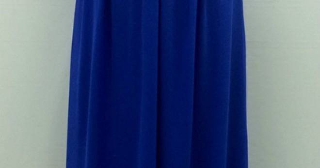 Дълга Официална Вечерна Рокля Син Цвят Бюстие Диаманти