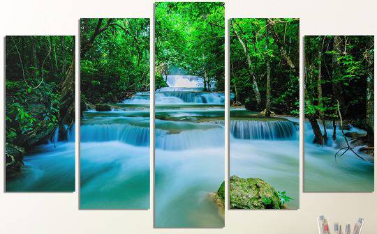 VIVID HOME. Декоративни панели за стена с пейзаж на планински поток