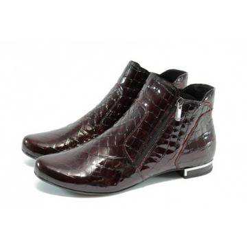 Дамски боти червени лачени МИ 285-257 бордо лакKP