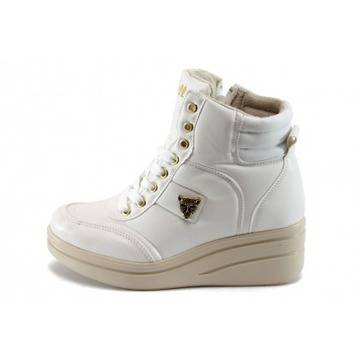 Дамски боти бели спортни с платформа МИ 404 белиKP