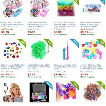 Ластици, гривни от цветни силиконови ластици и всичко за Loom манията ви с безплатна доставка от Китай на ниски цени-всичко…
