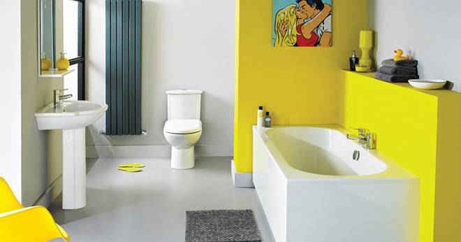 Свежа и различна баня в жълто