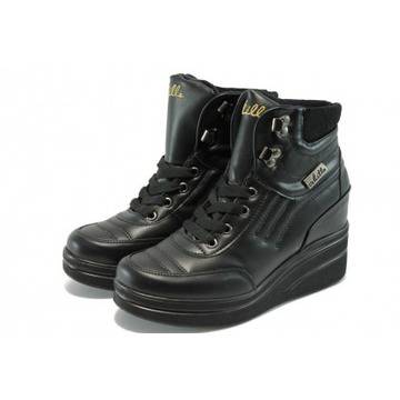 Дамски боти черни с платформа МИ 405 черниKP