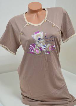 Нощница за кърмене в млечно кафяво