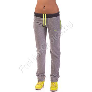 Дамско право долнище с цветни връзки в сиво или черно