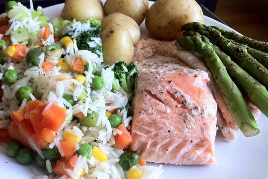 Сьомга в съдомиялна машина