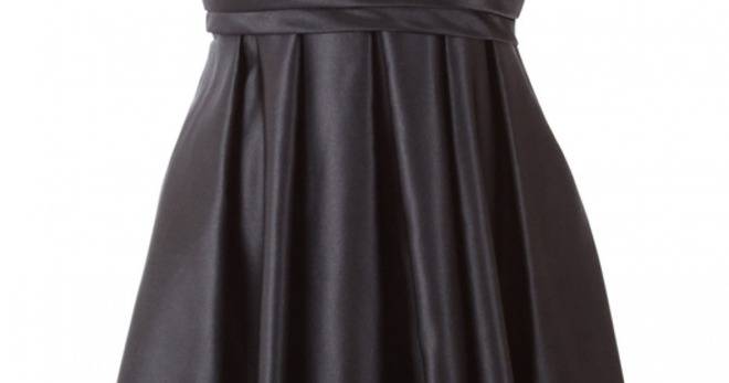 Официална Вечерна Рокля Черен Сатен