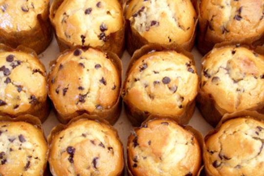 Мъфини с парченца шоколад