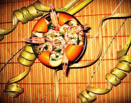 Летен коктейл от скариди със сос от цитруси