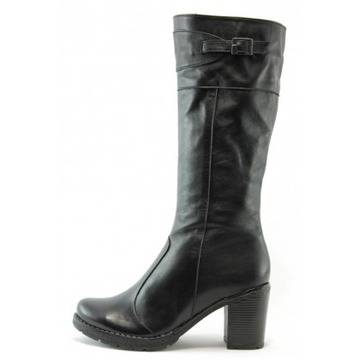 Дамски ботуши черни на среден ток МИ 177чKP