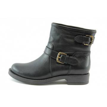 Дамски боти без цип черни БС 32252KP