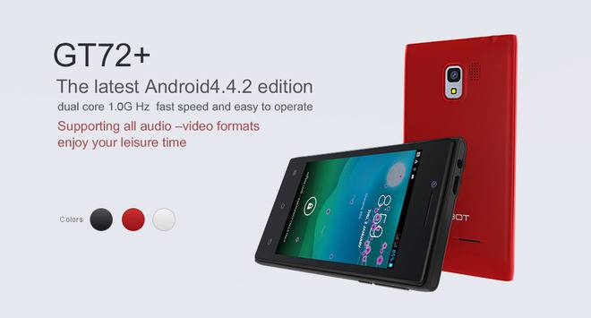 Бюджетен смартфон от Cubot - GT72+ 3G смартфон с 4.0" IPS екран и Android 4.4.2. Предпродажба от focalPrice на супер цена....