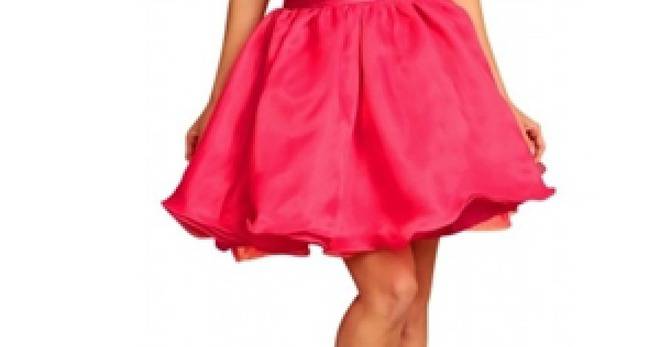 Бална Абитуриентска Къса Розова Рокля