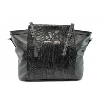 Българска дамска чанта АИ 580 черна анаконда