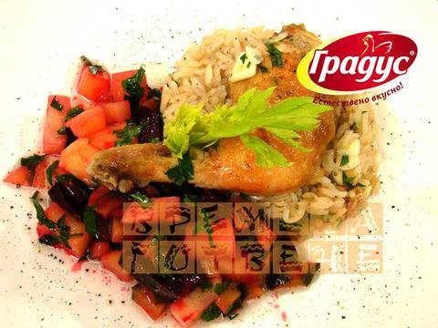 Подлучено пиле с ориз