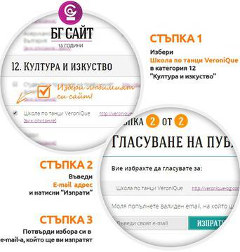 Школа по танци VeroniQue участва в БГ Сайт 2014