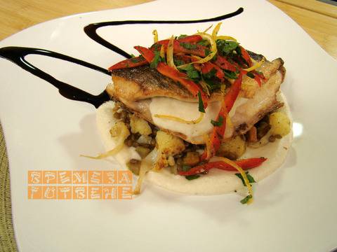 Печена риба с леща и карфиол