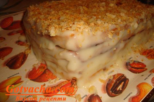 Торта „Наполеон“ с бутер тесто