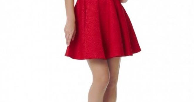 Елегантна Официална Къса Рокля Червен Цвят