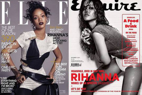 Секси фотосесии на Риана за декемврийските списания