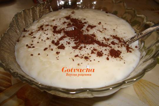 Рецепта за мляко с ориз