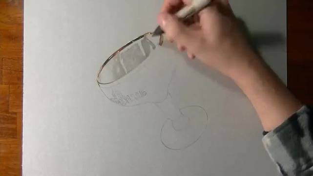Страхотно изкуство! Рисуване на 3 D чаша