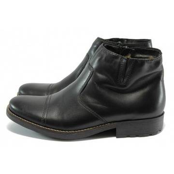 Мъжки боти черни естествена кожа Rieker 36072-00 черен ANTISTRESSKP
