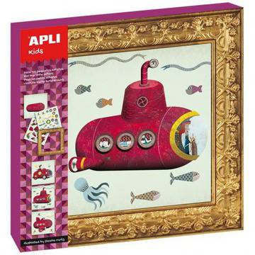 Комплект “Малък художник“ 3 картини – Транспорт – самолет, кола, подводница.