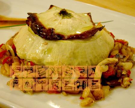 Патисони, пълнени с бял фасул