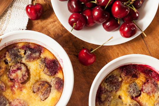 Лимоново суфле с череши