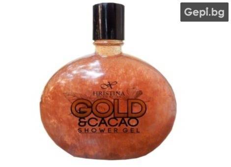 Комплект – душ гел и лосион за тяло със златни частици и какао на прах!