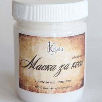 Билкова маска за суха и изтощена коса, съдържа масло от маслини