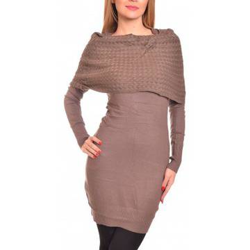 Дамска рокля тип блузон с наметка 1132AL