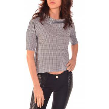 Сива дамска блуза къс ръкав 2546AL