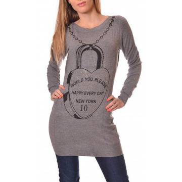 Дамска туника с принт катинар 8609AL