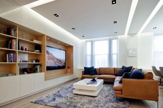 Окачен таван в дневната