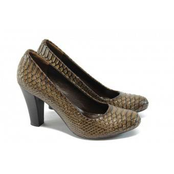 Елегантни дамски обувки на висок ток МИ 4146 визон