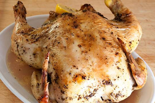 Печено пиле с лимони