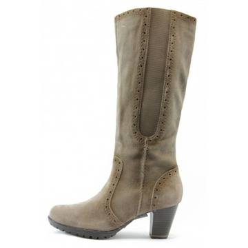 Дамски ботуши бежови на среден ток Jana 25501бKP