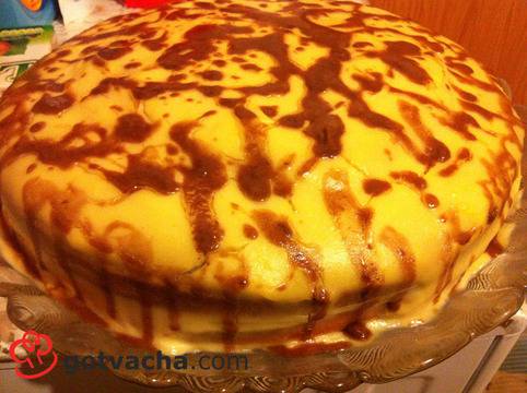 Торта с домашни блатове-бял и кафяв