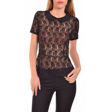 Дантелена блуза с къси ръкави 14621AL