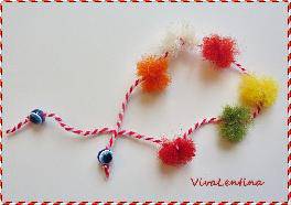 Мартеница пъстра гривна