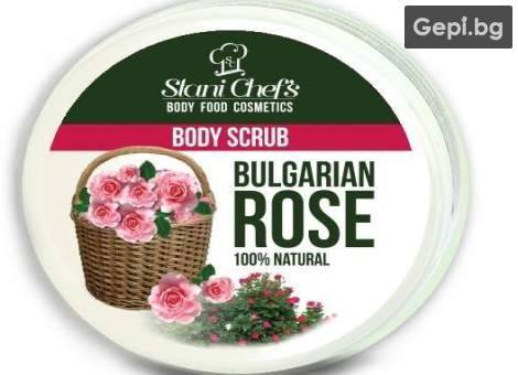 Комплект душ гел и скраб за тяло Българска роза!
