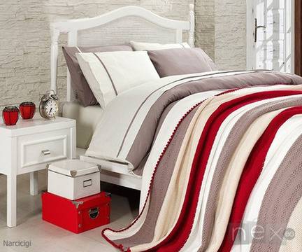 Спален комплект с плетено одеало N-212