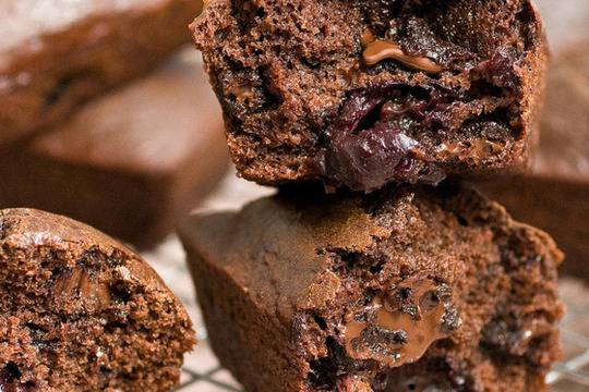 Кексчета с течен център и два вида шоколад